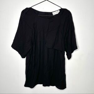 A.L.C 2013 Black Paneled Blouse Womens L NWT